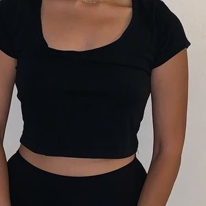 Black crop top